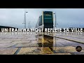 Tramway de Tours / Le "Miroir d'Eau" sous un temps humide !