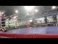 Woman beats man in Boxing Ring .