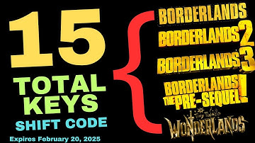 3 Golden Keys for Borderlands 1,2,3 & PS, 3 Skeleton Keys TTWL Shift Code -Expires February 20, 2025