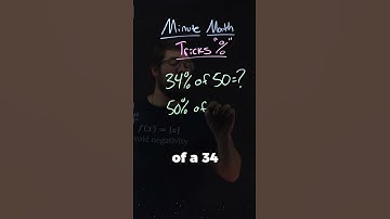 Easy Math Trick to Calculate Percents | 34% of 50 | Minute Math Tricks Part 132 #shorts