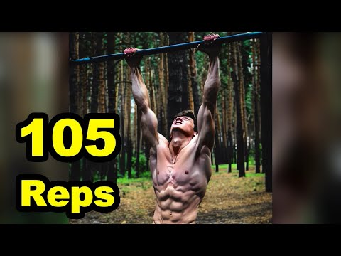 105 Pull Ups - WORLD RECORD - (No Hanging Rest U0026 All In One Set)