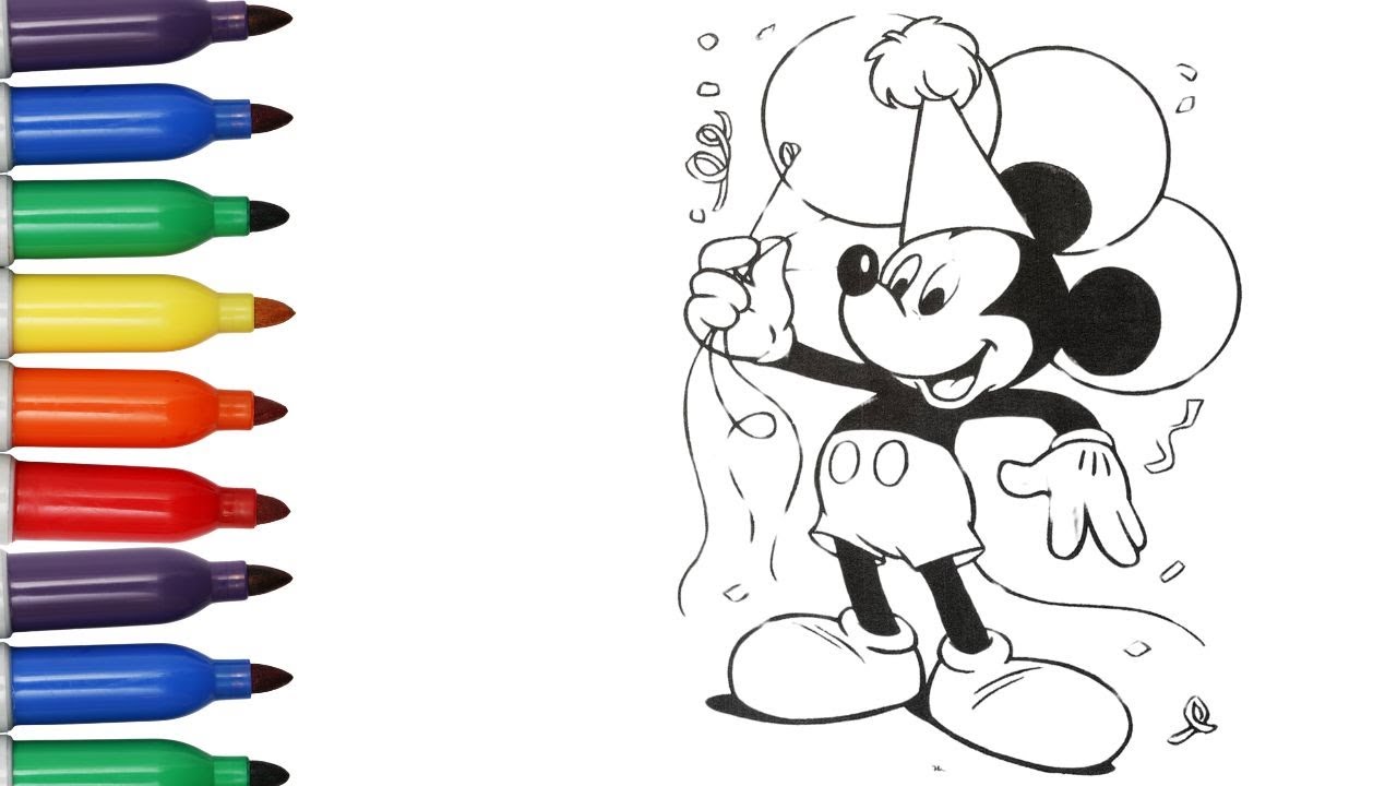 How to Color Mickey Mouse - Magical Tutorial for Disneyland | Learn to ...