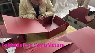 : How to manufacture magnetic folding boxes | foldable box manufacture