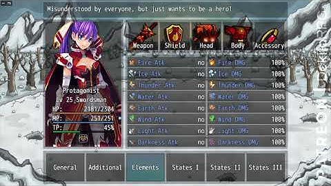 RPG Maker: Status Scene Preview