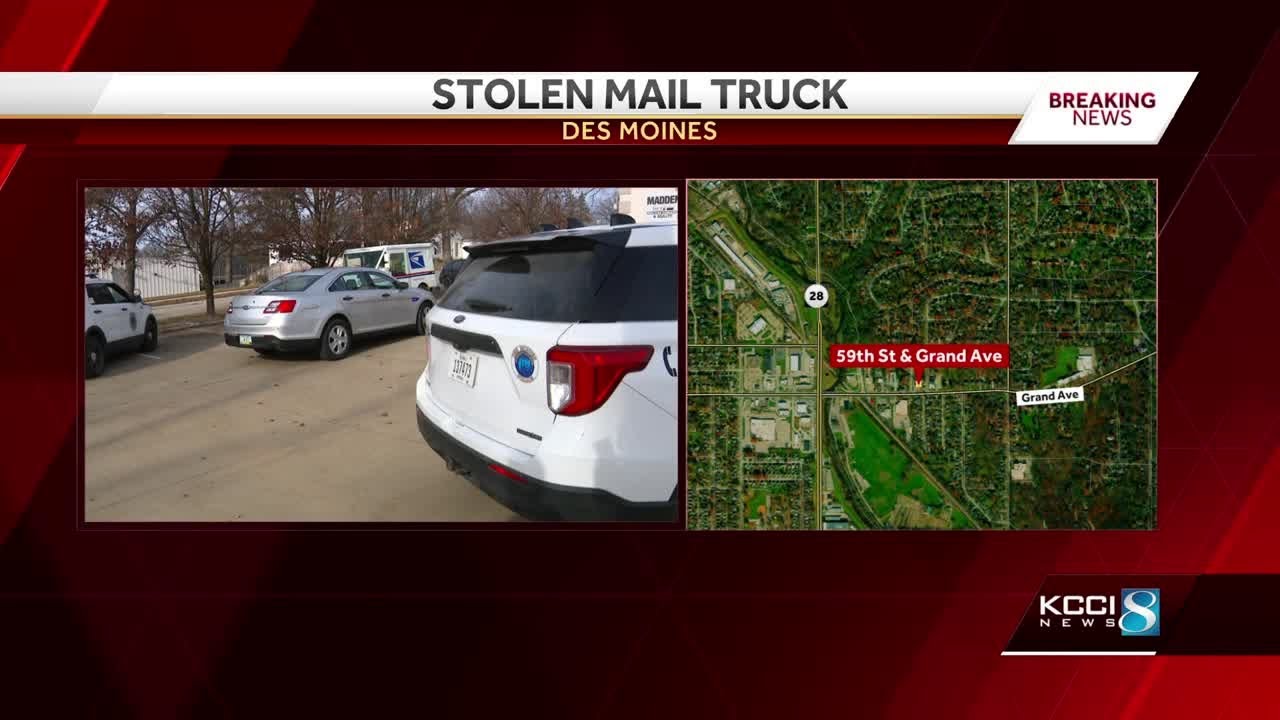 Des Moines police looking for suspect accused of stealing mail truck ...