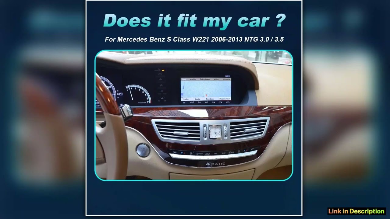 Android 14 CarPlay Original Car Style Screen For Mercedes Benz S Class W221 20062013 Car Multimedia