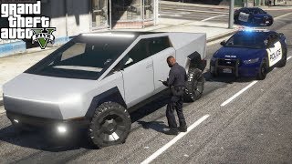 Gta 5 real life mod test driving elon musk tesla cybertruck all
electric pickup truck in grand theft auto v. this thing was super fast
and the police did not...