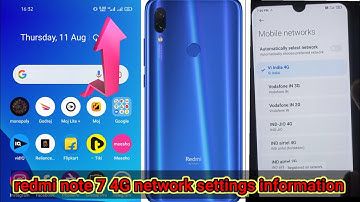 Redmi note 7 4G network, settings information.? #redminote7