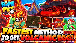 FASTEST METHOD To GET VOLCANIC EGG in Ride A Pet! (NEW UPDATE)