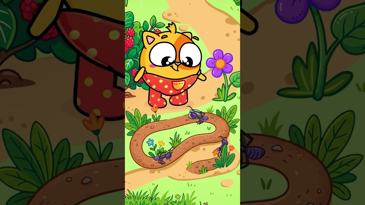مفاجأة في الحديقة مع كيتي وأصدقائها الحشرات! 🐱🌼 #أطفال #كرتون #مرح
