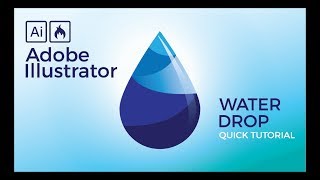 5 Minute Adobe Illustrator Tutorial | Water Drop Logo