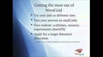 Intro to WestGrid: Tips for Choosing a System and Running Jobs - Roman Baranowski - Jan 21, 2015