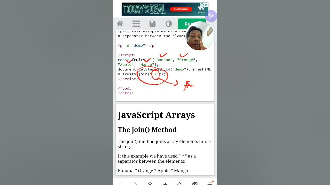 JavaScript join method #programmingwithrakesh - YouTube