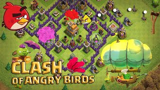 What if Angry Birds attack Clash of Clans Base? || Game Mashup screenshot 2