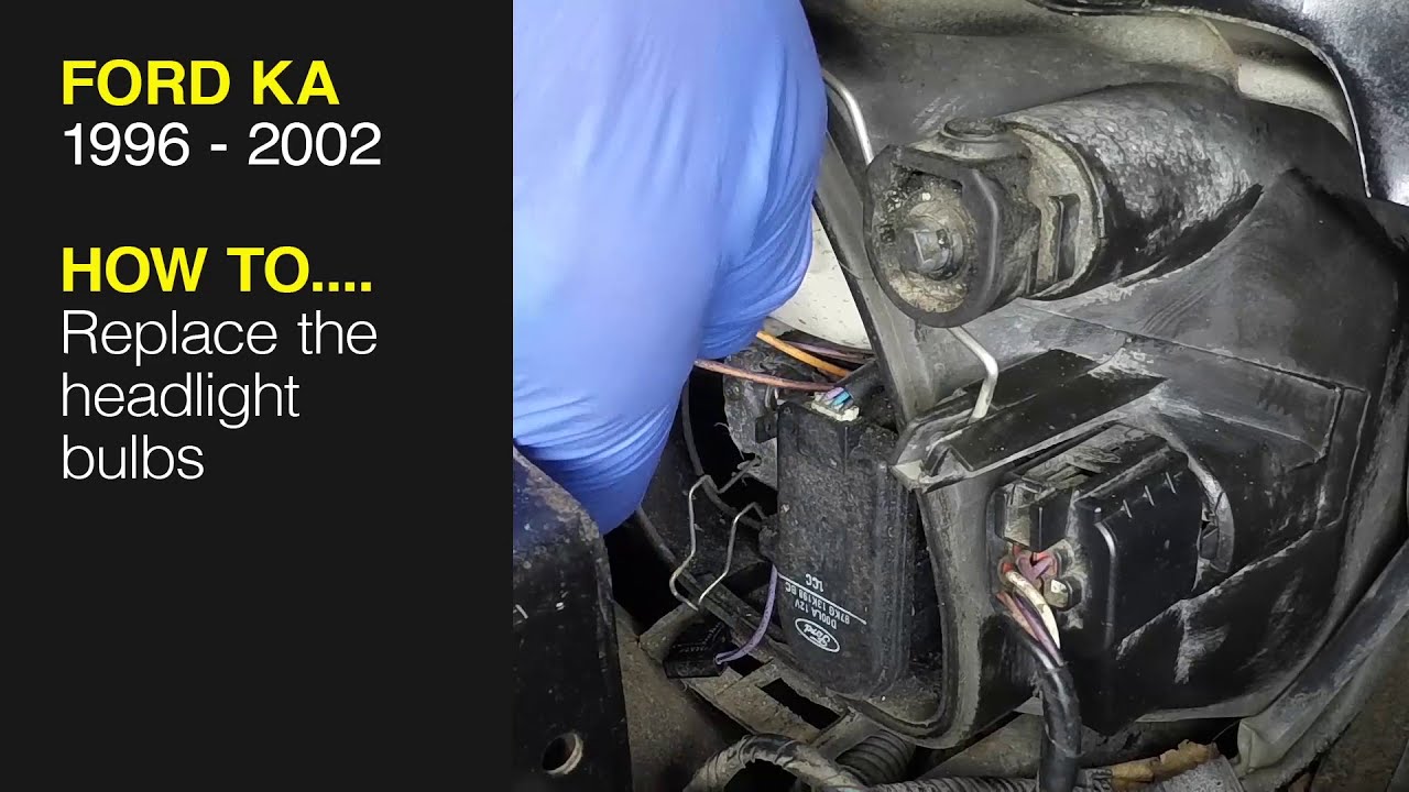 How to Replace the headlight bulbs on a Ford KA 1996 2002 YouTube