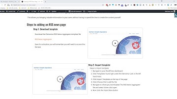 Importing a RSS News Aggregator Template
