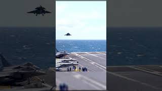 Rafale Fighter Jet Landing on Aircraft Carrier at Sea! 🔥✈️