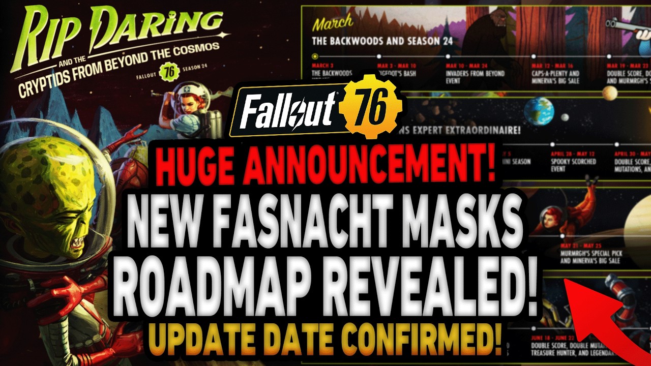 NEW Roadmap + Glowing Fasnacht Masks Added to Fallout 76!