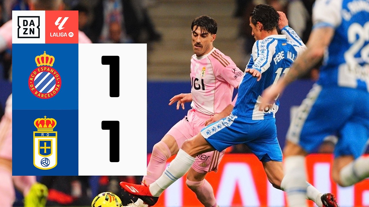 RCD Espanyol vs Real Oviedo (1-1) | Resumen y goles | Highlights LALIGA ...