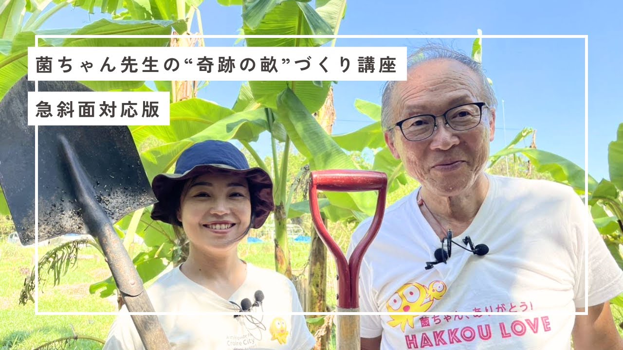 【永久保存版】一度作れば何年も使える！菌ちゃん先生の“奇跡の畝”づくり講座＜急斜面対応版＞｜無農薬・無肥料・除草剤なし