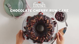 Chocolate Cherry Rum Cake