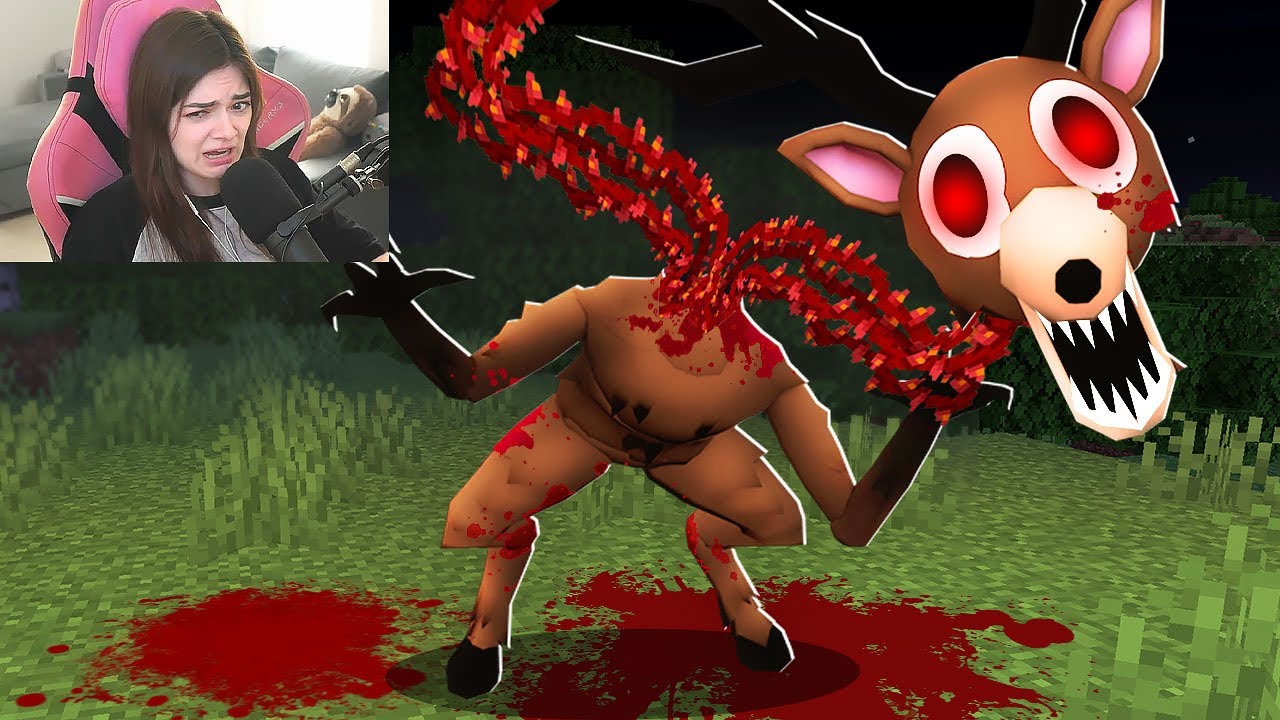 Я Стал КОШМАРНЫМ ОЛЕНЕМ, во время ЕЁ СЪЕМКИ в 99 НОЧЕЙ В ЛЕСУ из РОБЛОКС в Майнкрафт...