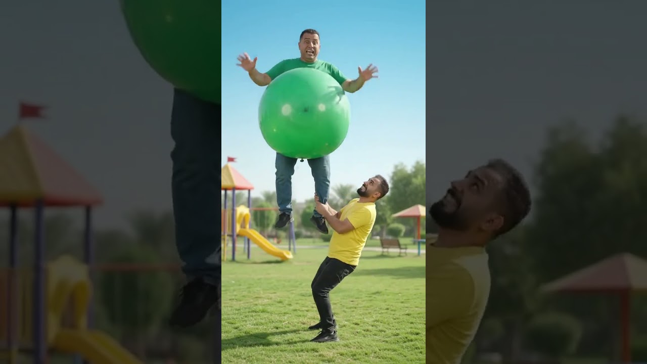 ولك بلع النفاخة وطار بالهواء.. صدمة الطيران! 😂🎈 | MAHTAB ARABIC