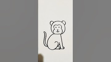 Monkey 🐒 drawing step by step #viral #art #trending #youtubeshorts