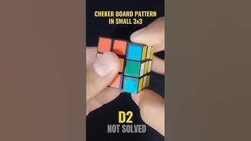 Checker Board Pattern On a Small 3x3 😚 #shorts #cubing #rubikscube
