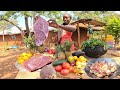 I Cooked Western Wagyu Beef  with a little African Style | Village Cooking Style