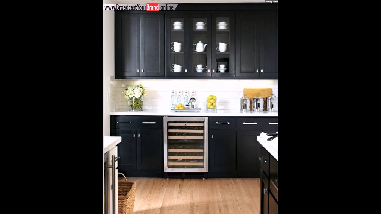 Schwarz weiÃe küche glas schrank heller laminatboden youtube