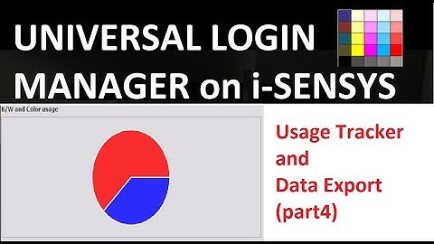 Universal Login Manager for i SENSYS (part4) - Usage Tracker and Data Export