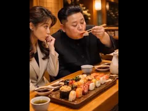 Kim Jong Un & Ri Sol-ju’s Cozy Sushi Moment 🍣✨#Shorts
