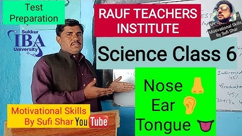Science class 6 | PST JEST test preparation | Nose | Ear | Tongue | STS | NTS | MCQs TestPreparation