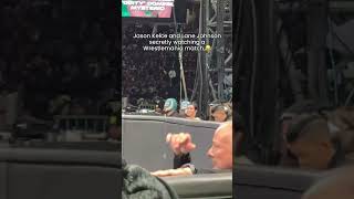 Jason Kelce Secretly Watching A Wwe Match!