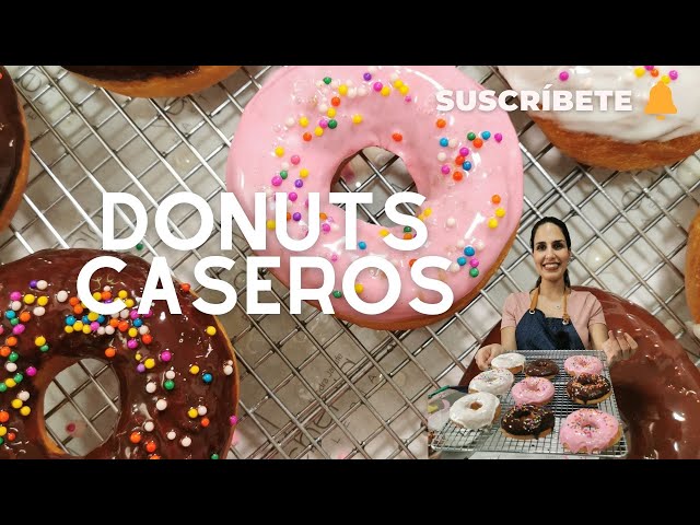 ¡TE ENSEÑO A HACER DONUTS CASEROS! c/ distintos glaseados! - Sandra Jarufe Pasteleria class=