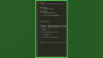 Login Form Validation in JavaScript | Simple & Quick Tutorial #shorts