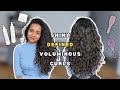 Beginner wavycurly hair styling routine 2b2c  curly girl method  curly hair routine