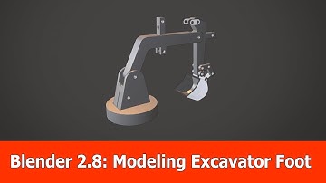 Blender 2.8 Modeling Tutorial : Excavator Foot
