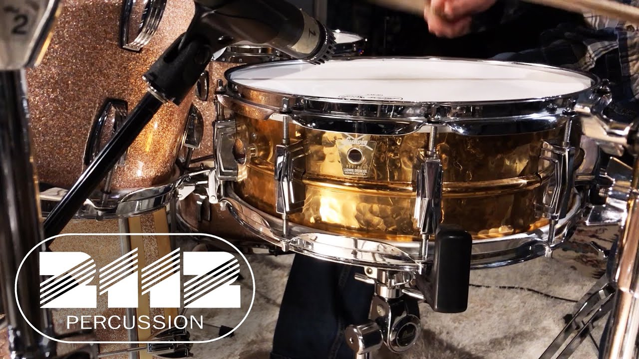 Ludwig 5x14 Hand Hammered Bronze Supersensitive Snare LB554K - YouTube