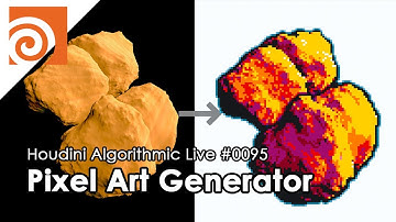 Houdini Algorithmic Live #095 - Pixel Art Generator