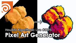 Houdini Algorithmic Live #095 - Pixel Art Generator