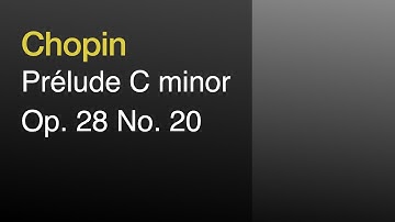 F. Chopin, Prélude Op. 28 No. 20 in C minor
