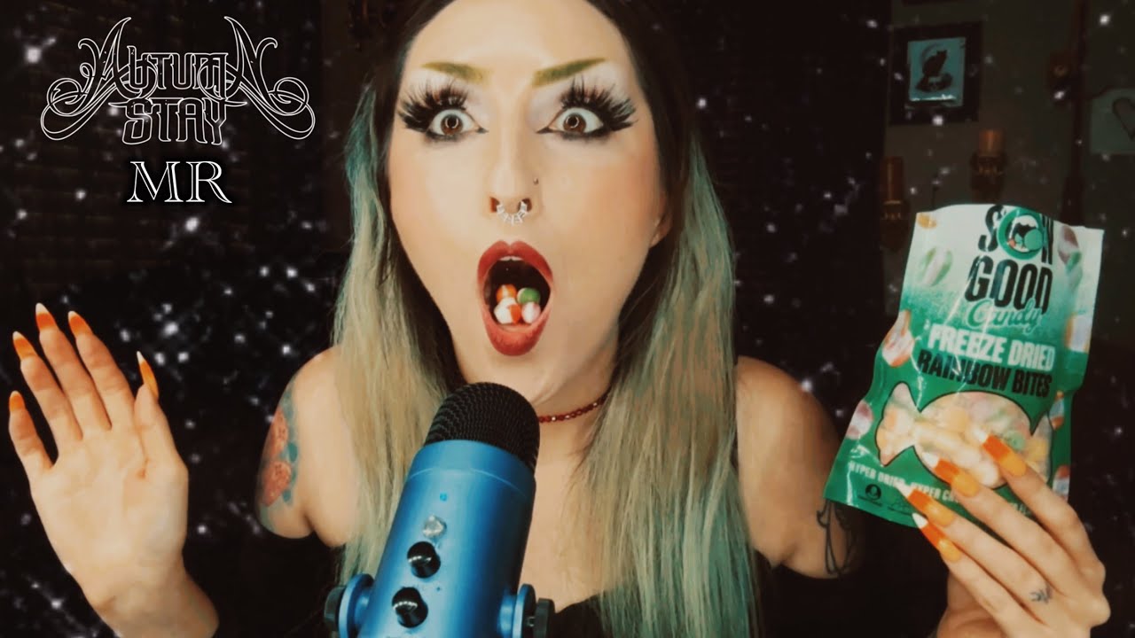 SUPER CRUNCHY TINGLY ASMR | SOW GOOD FREEZE DRIED SKITTLES | #asmr # ...