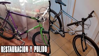 Quitar pintura y pulir cuadro bicicleta. Seguimiento de Restauración Trek 830 Antelope 90s 26' MTB