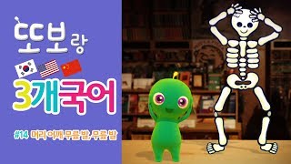 또보랑 3개국어 한국어 영어 중국어 배우기 머리 어깨 무릎 발, 무릎 발 키즈봄