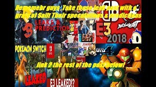 Nintendo E3 reddit post talking about leaked news?Article Session review!