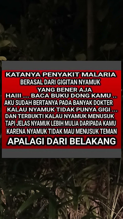 Katanya Penyakit Malaria Dari Gigitan Nyamuk#shorts#memes#hiburan