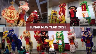 8 Lions At Festival Hall Lunar New Year 2023 Lion Dance Calgary 2023 Jing Wo 01.28.23