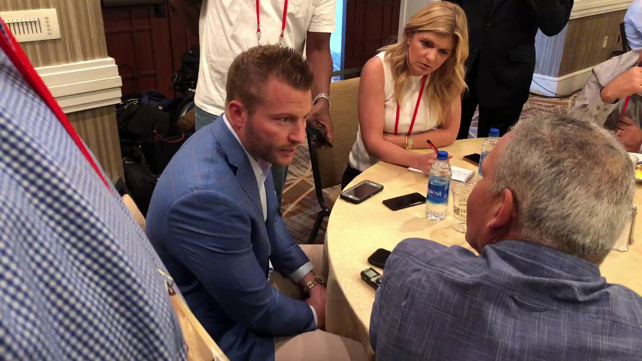 Sean Mcvay La Rams Head Coach At Nfl Annual Meeting Youtube